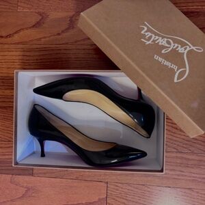 Christian Louboutin Pigalle Follies 55 Patent Kitten Heels